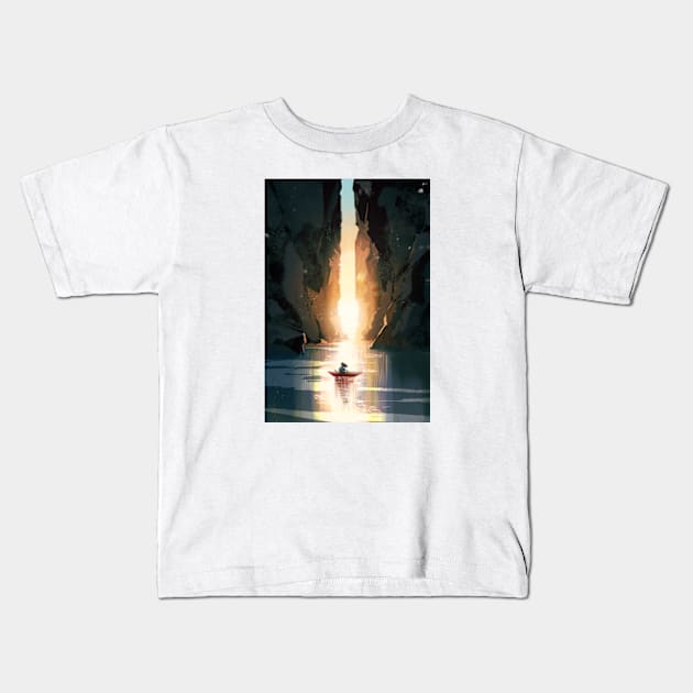 Where the journey ends Kids T-Shirt by 9Jedit